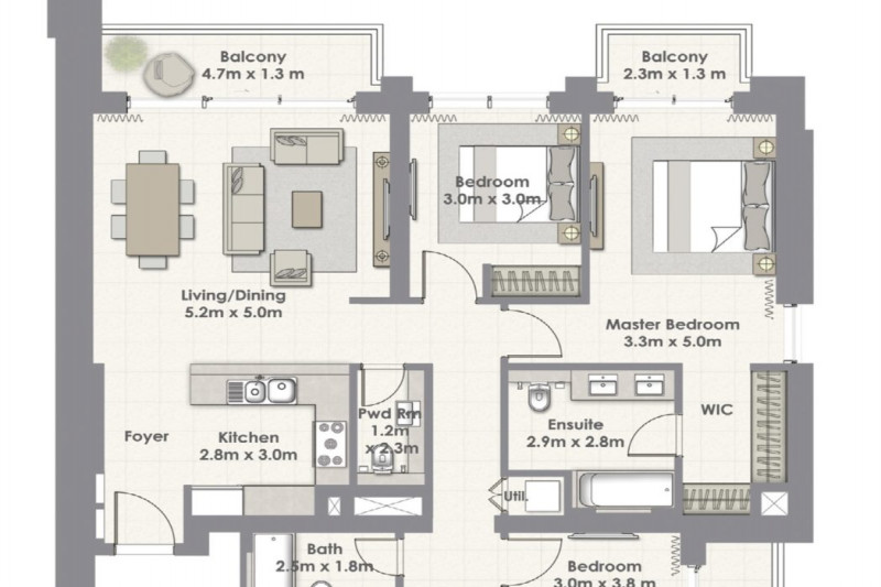 Apartment in United Arab Emirates, in Dubai Creek Harbour